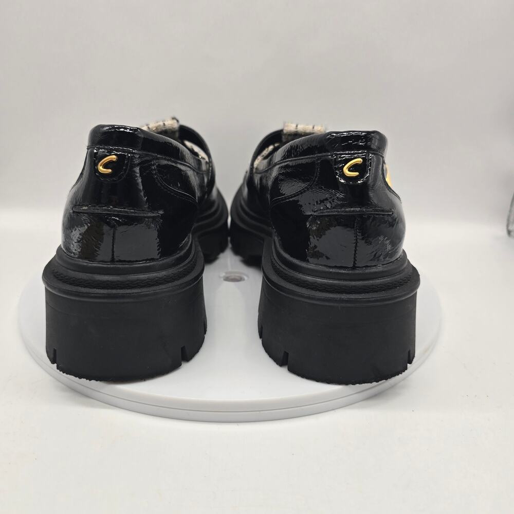 Circus NY by Sam Edelman Payson Lug-Sole Mary Jane Loafers Black & White SZ 10 - Picture 5 of 11